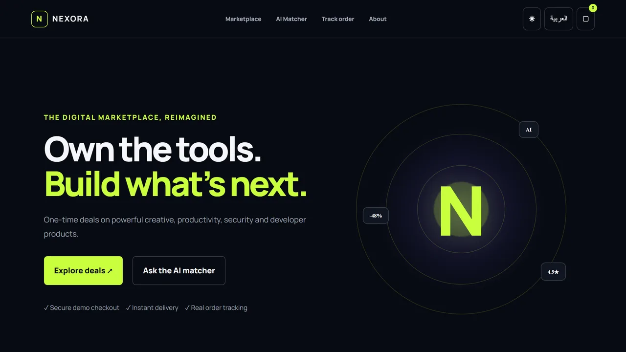 Nexora interface